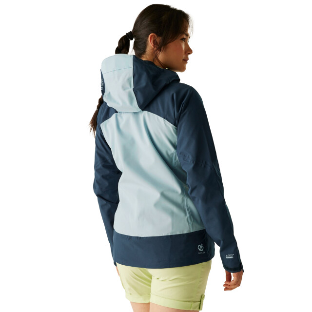 Dare2b Dames torrek ii colour block waterdichte jas UTRG11376_skywaymoonlightdenim large