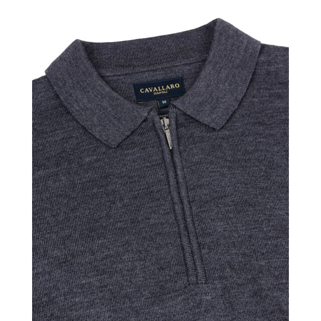 Cavallaro Cavallaro zip polo long sleeve 106562-001-L large