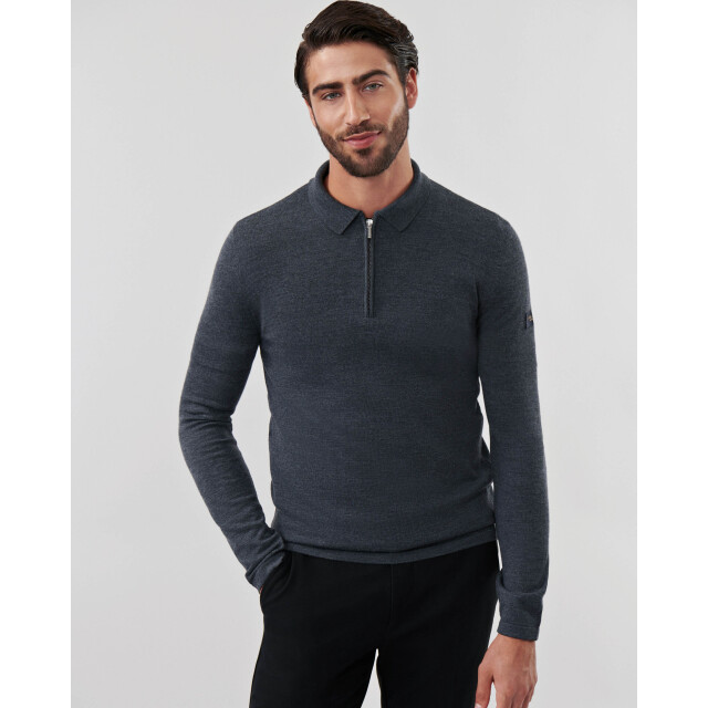 Cavallaro Cavallaro zip polo long sleeve 106562-001-L large
