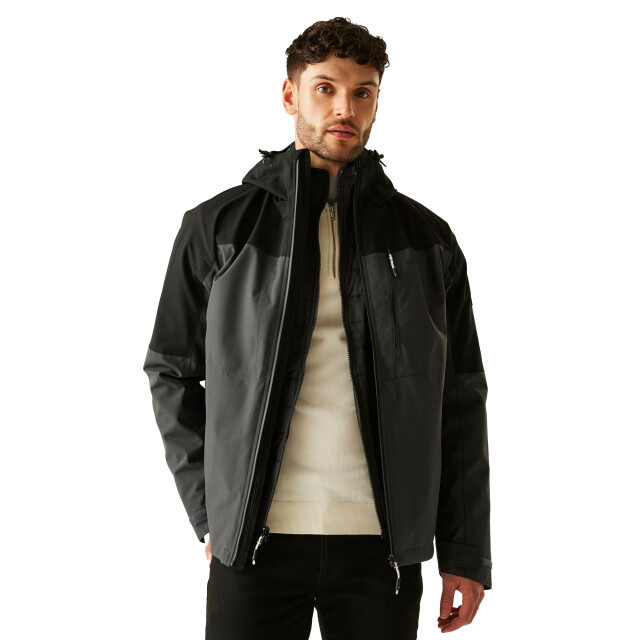 Regatta Heren wentwood 3 in 1 jas UTRG12235_ashblack large
