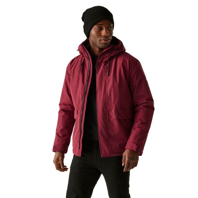 Regatta Heren sterlings geïsoleerde waterdichte jas UTRG12236_darkmaroonblack large