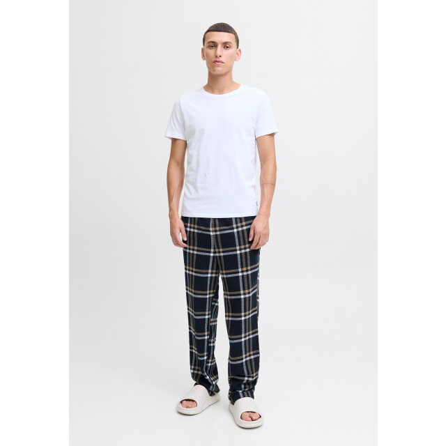 Jack & Jones Heren pyjamabroek flanel lange pijpen jacrimon pants zwart geruit 12182711-Desert Taupe large
