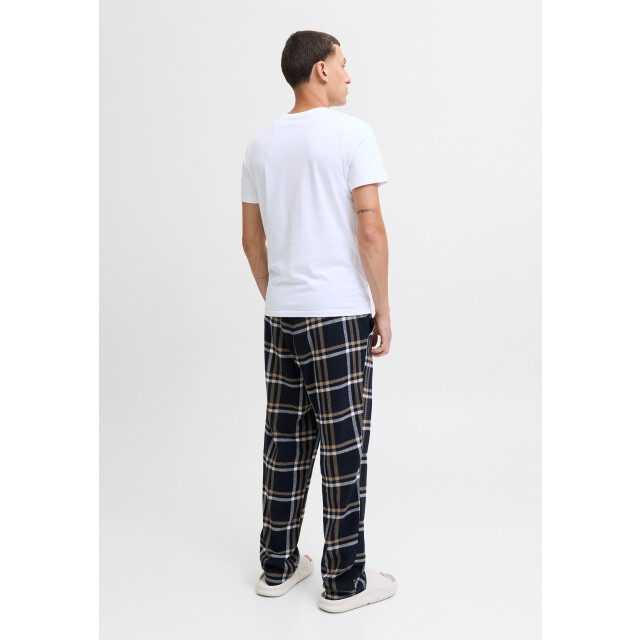 Jack & Jones Heren pyjamabroek flanel lange pijpen jacrimon pants zwart geruit 12182711-Desert Taupe large