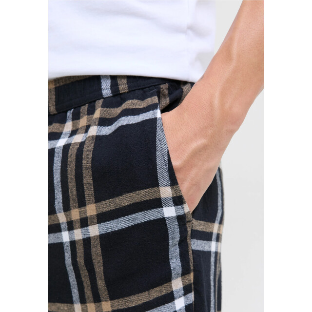 Jack & Jones Heren pyjamabroek flanel lange pijpen jacrimon pants zwart geruit 12182711-Desert Taupe large