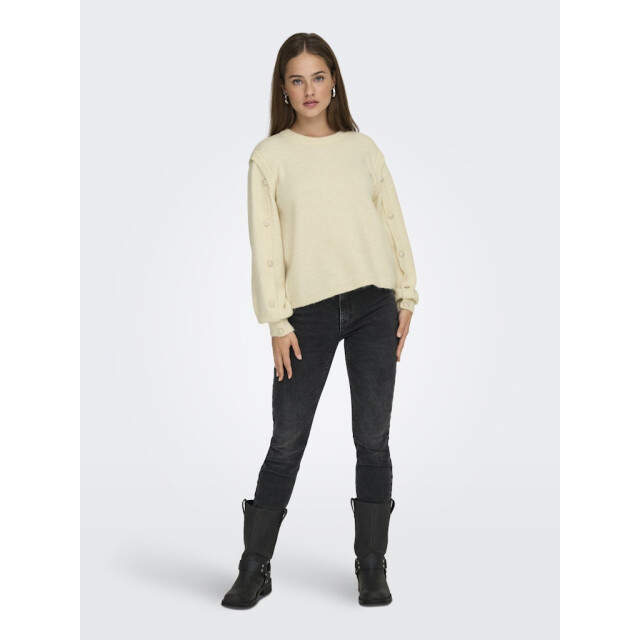 Only Onlrene life ls button o-neck cs knt off-white 4219.02.0012 large