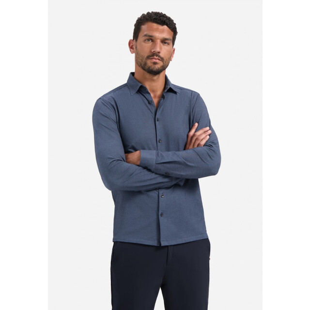 No Excess Shirt jersey blue denim 5309.35.0014 large