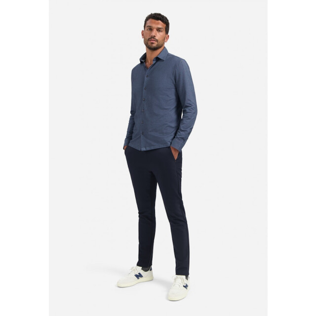 No Excess Shirt jersey blue denim 5309.35.0014 large