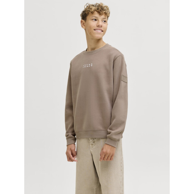 Jack & Jones Jcopoint sweat badge crew neck bf jnr taupe 3209.77.0006 large