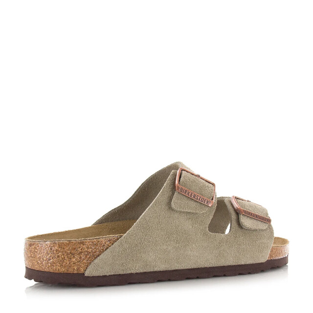 Birkenstock arizona slippers taupe platte sandalen unisex 51463 large