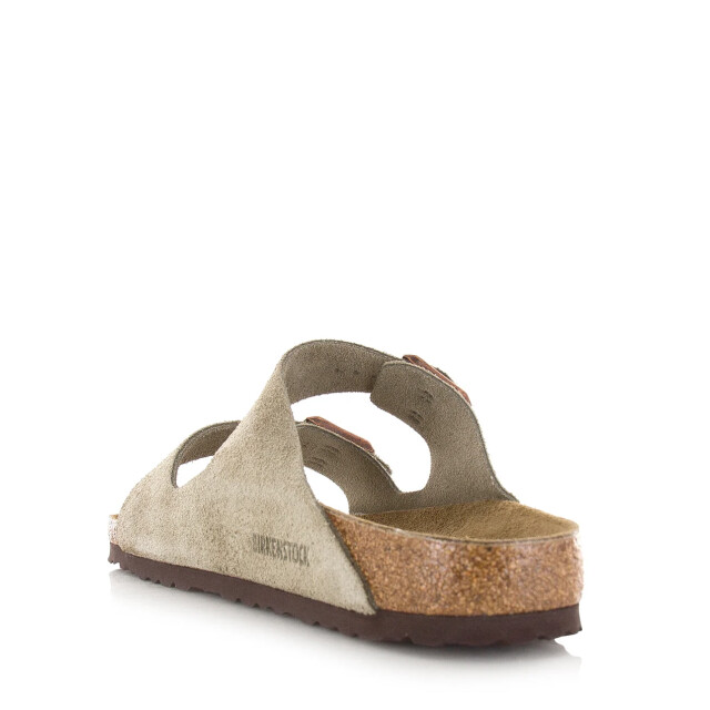 Birkenstock arizona slippers taupe platte sandalen unisex 51463 large