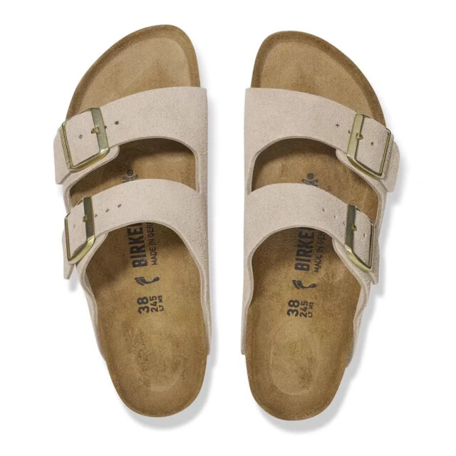 Birkenstock arizona suède sandcast platte sandalen unisex 1029260 large