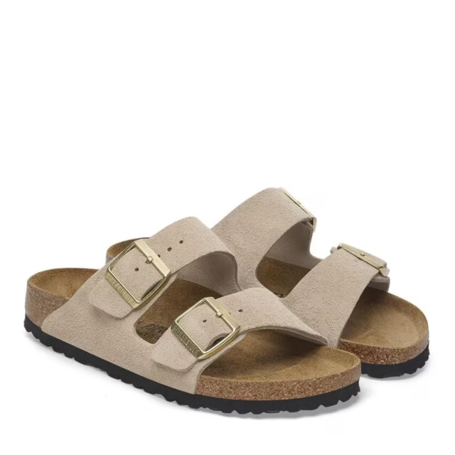 Birkenstock arizona suède sandcast platte sandalen unisex 1029260 large