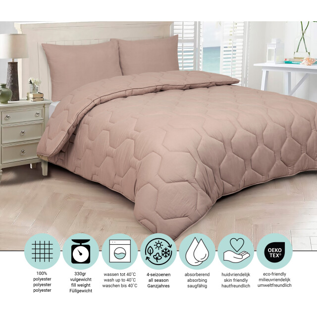 DoubleDry 2 in 1 dekbed 140x200 eenpersoons wasbaar dekbed zonder overtrek - 3289456 large