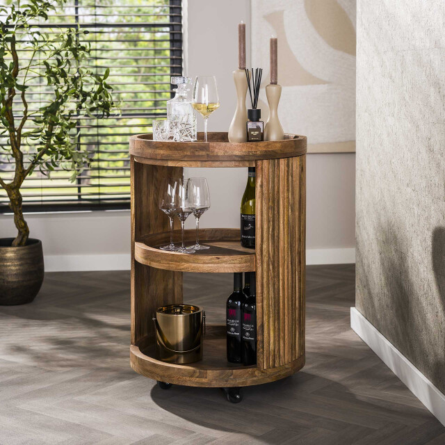 Hoyz wijntrolley wave massief mango zand 3275180 large