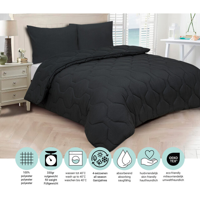 DoubleDry 2 in 1 dekbed 140x200 eenpersoons wasbaar dekbed zonder overtrek - 3289457 large