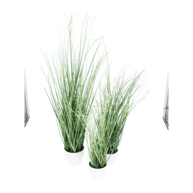 Kopu ® set 3 stuks kunstplanten grasplant 40/50/60 cm in witte sierpot 2612760 large
