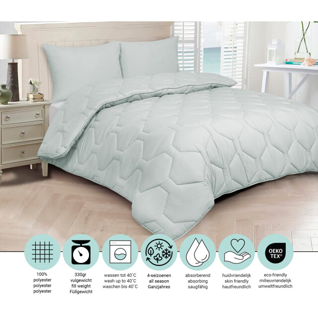 DoubleDry 2 in 1 dekbed 140x200 eenpersoons wasbaar dekbed zonder overtrek - 3289458 large