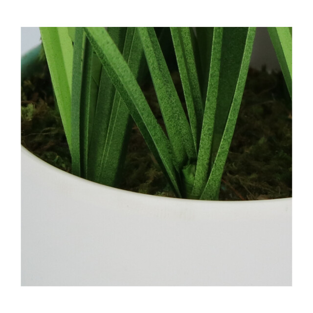 Kopu ® set 3 stuks kunstplanten grasplant 40/50/60 cm in witte sierpot 2612760 large