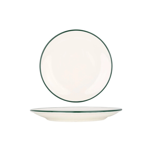 Rinart Dessertbord green edge porselein 23 cm set van 6 3202251 large