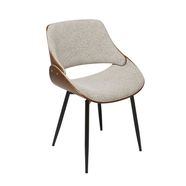 Signature Set van 4 stoelen van notenhout en stof l56 cm mannix 3061006 large