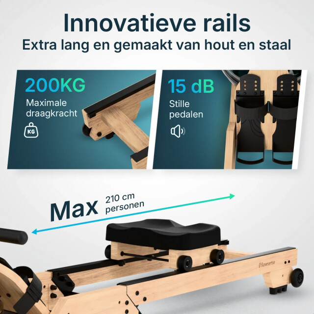 Mirlux Roeitrainer rowforge hout met waterweerstand 3275153 large