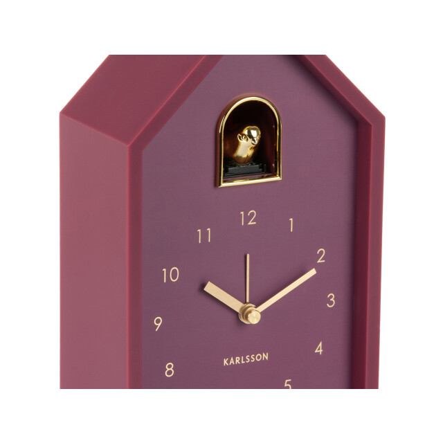 Karlsson wekker modern cuckoo oro dark mauve 3259486 large
