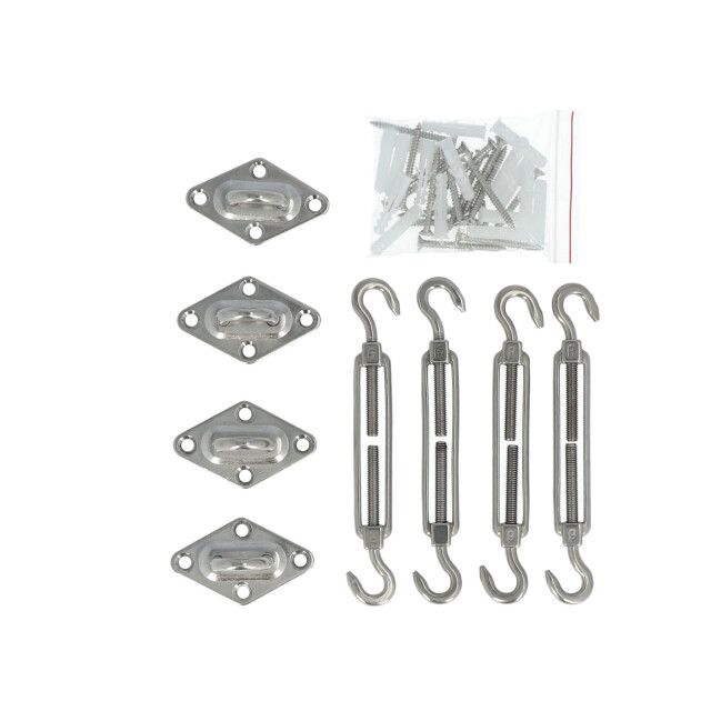 4gardenz ® rvs schaduwdoek/zonnedoek montage set 6 mm 3261953 large