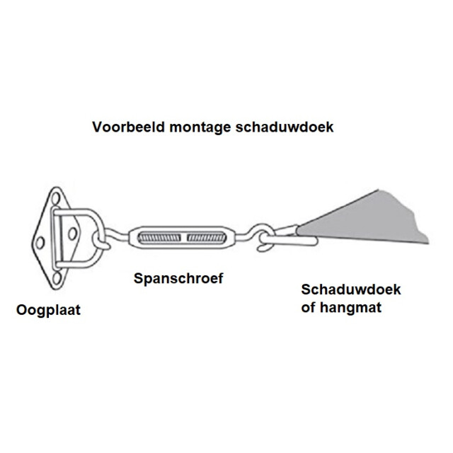 4gardenz ® rvs schaduwdoek/zonnedoek montage set 6 mm 3261953 large