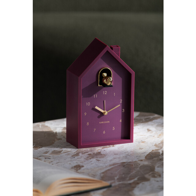 Karlsson wekker modern cuckoo oro dark mauve 3259486 large