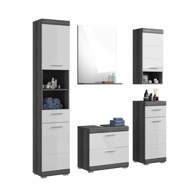Furnilux Scout badkamercombinatie, wit hoogglans / , 5-delig 3255292 large