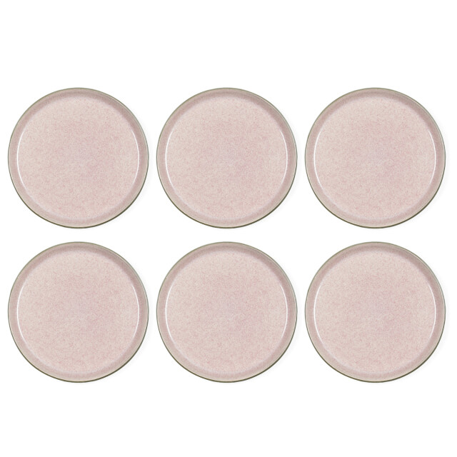 Bitz ® gastro 6 stuks aardewerk dinerborden 27x2,5 cm /roze 821402 3047822 large