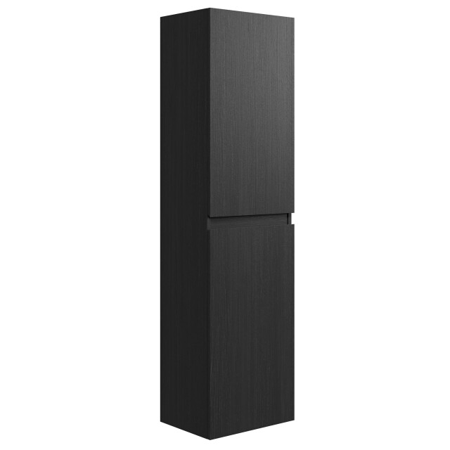 Badplaats Badkamerkast angela 40 x 30 x 150 cm zwart hout hangende kolomkast 3181207 large