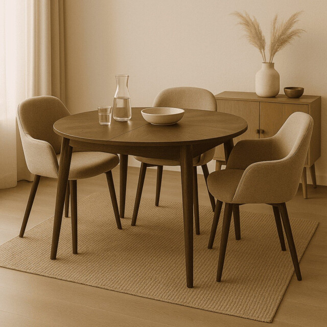 CaliCosy Uitschuifbare tafel van 100 tot 131 cm met massief houten poten vina 3061552 large