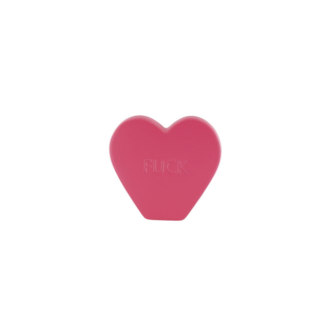 House Vitamin Ornament- candy heart 'fuck'- neon pink- 13x4x11,5cm 3305289 large