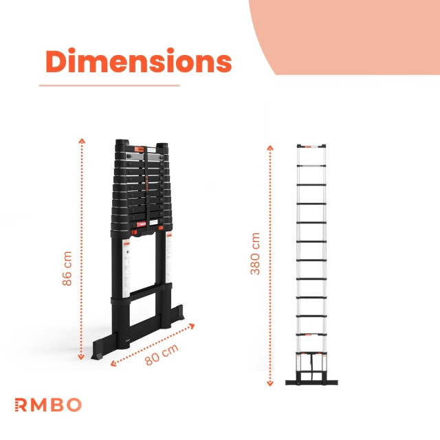 RMBO ® telescopische ladder 3,8m 3188062 large