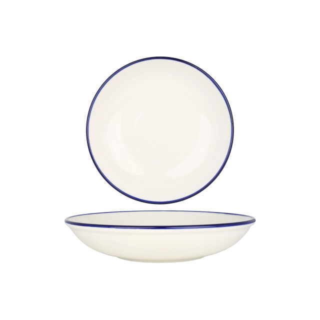 Rinart Diepbord blue edge porselein 23 cm (900cc) set van 6 3202623 large