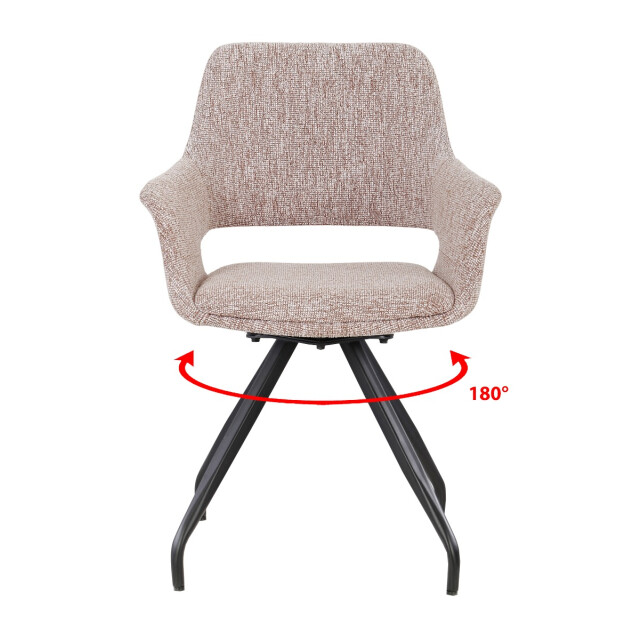 Livingfurn eetkamerstoel capp blossom lodge set van 2 61x61x88cm 3285978 large