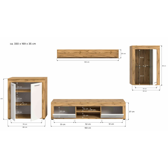 Furnilux Woonkamermeubel 3256530 large