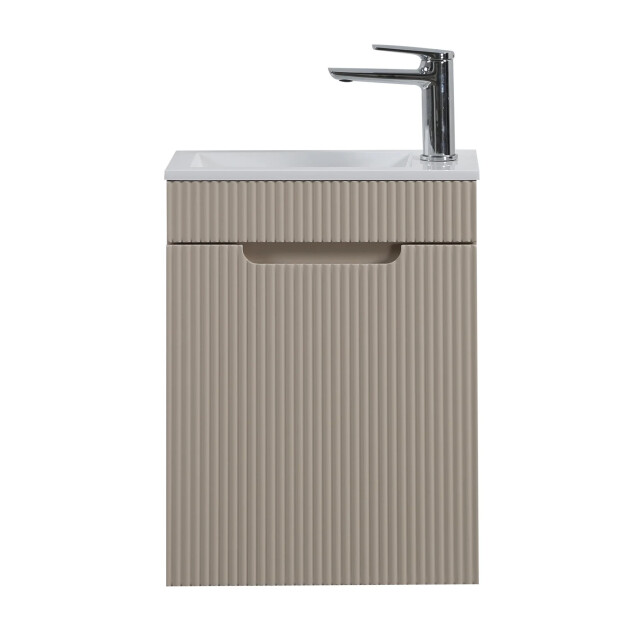 Badplaats Toiletmeubel thermis 40 x 22 cm crème fonteinmeubel met witte 3244655 large