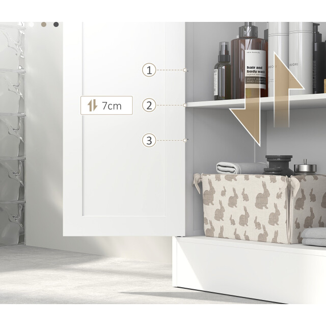 4goodz Badkamerkast met 2 laden, 2 deuren en open vak 30x60x109 cm - 3176443 large