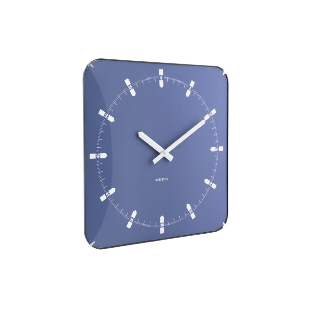 Karlsson wandklok sucinto dome vierkant navy blue 3259460 large