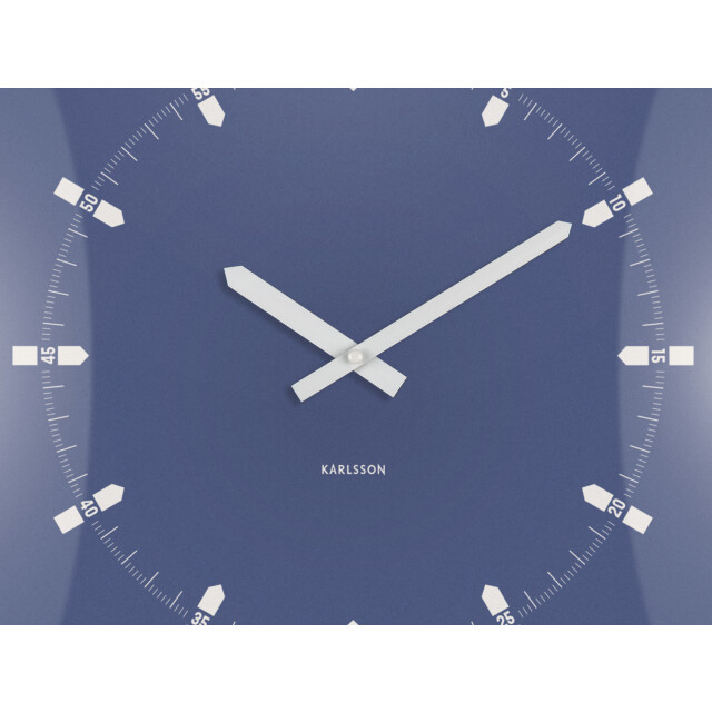 Karlsson wandklok sucinto dome vierkant navy blue 3259460 large