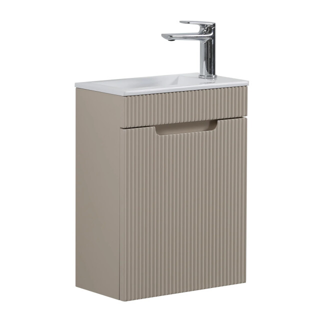 Badplaats Toiletmeubel thermis 40 x 22 cm crème fonteinmeubel met witte 3244655 large