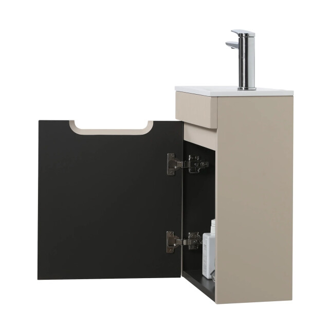 Badplaats Toiletmeubel thermis 40 x 22 cm crème fonteinmeubel met witte 3244655 large
