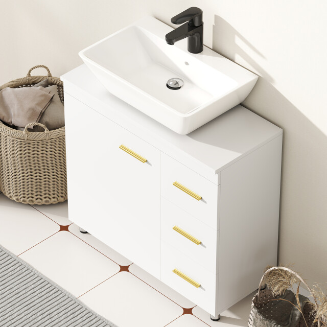 Homcom Badkamermeubel met 3-lades - 3285149 large
