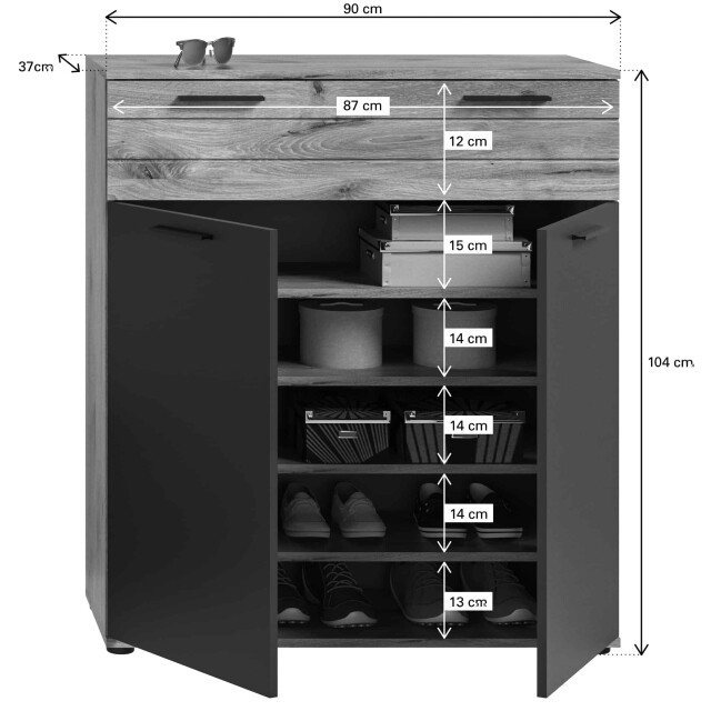 Furnilux Mason schoenenkast 3256551 large
