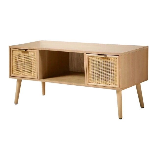 CaliCosy Tv-meubel met 2 lades en rotan voorkant l100 cm miya 2930096 large