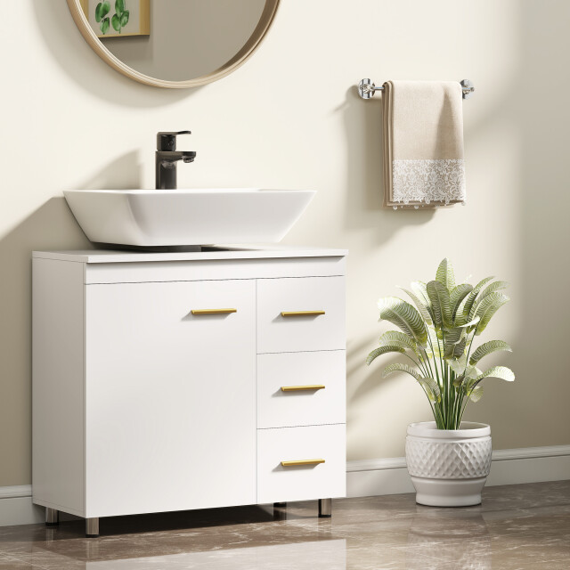 Homcom Badkamermeubel met 3-lades - 3285149 large