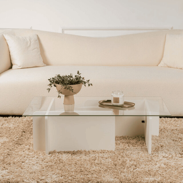 CaliCosy Salontafel met een blad van gehard glas l105 cm flavio 3253398 large