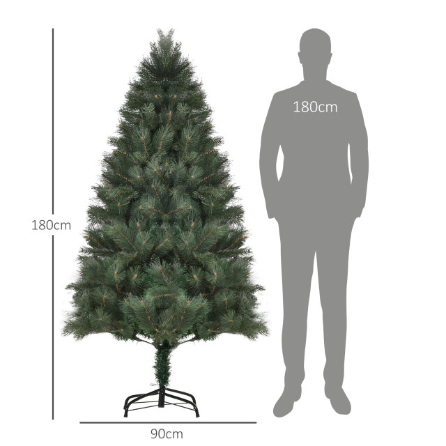 Homcom Kerstboom met realistische naalden Ø90 180 cm - 3287350 large